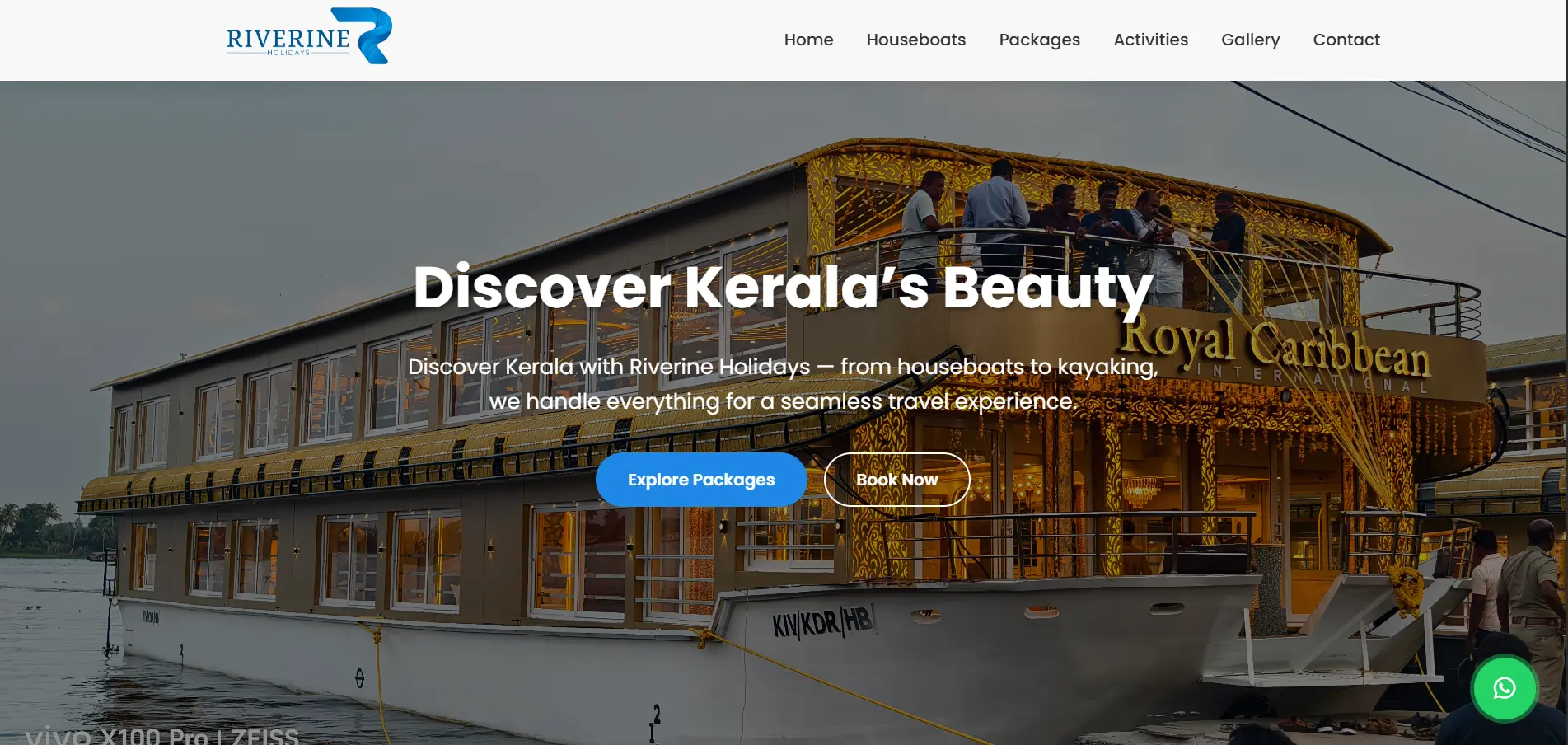 Riverine Holidays website